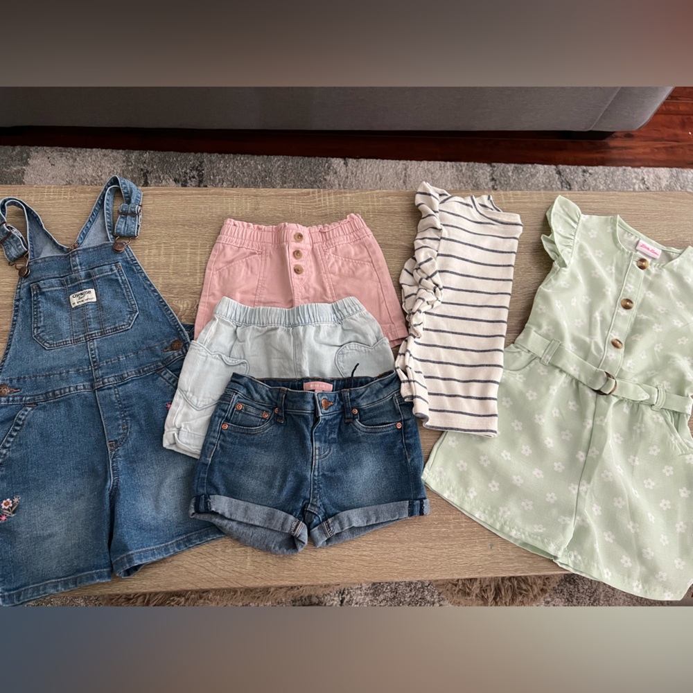 Kids Denim and Pink Shorts bundle